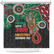 Australia Aboriginal Shower Curtain - Walking with 3000 Ancestors Behind Me With Goanna Shower Curtain