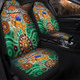 Australia Aboriginal Custom Car Seat Covers - Dragonfly Flies Into Beehive And Snake Circle 2 Car Seat Covers