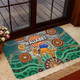 Australia Aboriginal Custom Door Mat - Dragonfly Flies Into Beehive And Snake Circle 2 Door Mat