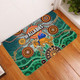 Australia Aboriginal Custom Door Mat - Dragonfly Flies Into Beehive And Snake Circle 2 Door Mat