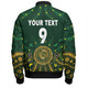 Australia Aboriginal Custom Bomber Jacket - Snake Circle And Symbols With Aboriginal Style Bomber Jacket