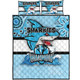 Cronulla-Sutherland Sharks Quilt Bed Set Talent Win Games But Teamwork And Intelligence Win Championships With Aboriginal Style