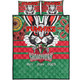 South Sydney Rabbitohs Quilt Bed Set Talent Win Games But Teamwork And Intelligence Win Championships With Aboriginal Style