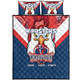 Sydney Roosters Quilt Bed Set Talent Win Games But Teamwork And Intelligence Win Championships With Aboriginal Style