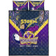 Melbourne Storm Quilt Bed Set Talent Win Games But Teamwork And Intelligence Win Championships With Aboriginal Style