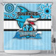Cronulla-Sutherland Sharks Shower Curtain Talent Win Games But Teamwork And Intelligence Win Championships With Aboriginal Style