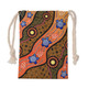 Australia Aboriginal Drawstring Bag - Aboriginal dot art turtle background Bag