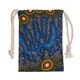 Australia Aboriginal Drawstring Bag - Blue background of aboriginal art dreaming Bag