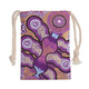 Australia Aboriginal Drawstring Bag - Purple Aboriginal design in contemporary style Bag