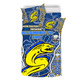 Parramatta Eels Grand Final Custom Bedding Set - Custom Parramatta Eels With Contemporary Style Of Aboriginal Painting Bedding Set