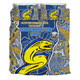 Parramatta Eels Grand Final Custom Bedding Set - Custom Parramatta Eels With Contemporary Style Of Aboriginal Painting Bedding Set