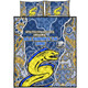 Parramatta Eels Grand Final Custom Quilt Bed Set - Custom Parramatta Eels With Contemporary Style Of Aboriginal Painting Quilt Bed Set