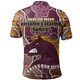 Brisbane Broncos Grand Final Custom Polo Shirt - Custom Broncos With Contemporary Style Of Aboriginal Painting  Polo Shirt