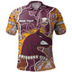 Brisbane Broncos Grand Final Custom Polo Shirt - Custom Broncos With Contemporary Style Of Aboriginal Painting  Polo Shirt