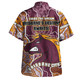 Brisbane Broncos Grand Final Custom Hawaiian Shirt - Custom Brisbane Broncos With Contemporary Style Of Aboriginal Painting  Hawaiian Shirt