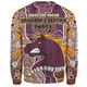 Brisbane Broncos Grand Final Custom Sweatshirt - Custom Brisbane Broncos With Contemporary Style Of Aboriginal Painting  Sweatshirt