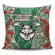 South Sydney Rabbitohs Grand Final Custom Pillow Covers - Custom Rabbitohs With Contemporary Style Of Aboriginal Painting Pillow Covers