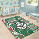 South Sydney Rabbitohs Grand Final Custom Area Rug - Custom Rabbitohs With Contemporary Style Of Aboriginal Painting Area Rug