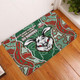 South Sydney Rabbitohs Grand Final Custom Door Mat - Custom Rabbitohs With Contemporary Style Of Aboriginal Painting Door Mat