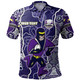 Melbourne Storm Grand Final Custom Polo Shirt - Custom Melbourne Storm With Contemporary Style Of Aboriginal Painting Polo Shirt