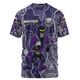 Melbourne Storm Grand Final Custom T-shirt - Custom Melbourne Storm With Contemporary Style Of Aboriginal Painting T-shirt