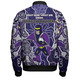 Melbourne Storm Grand Final Custom Bomber Jacket - Custom Melbourne Storm With Contemporary Style Of Aboriginal Painting Bomber Jacket