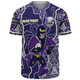 Melbourne Storm Grand Final Custom Baseball Shirt - Custom Melbourne Storm With Contemporary Style Of Aboriginal Painting Baseball Shirt