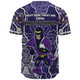 Melbourne Storm Grand Final Custom Baseball Shirt - Custom Melbourne Storm With Contemporary Style Of Aboriginal Painting Baseball Shirt