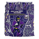 Melbourne Storm Grand Final Custom Bedding Set - Custom Melbourne Storm With Contemporary Style Of Aboriginal Painting Bedding Set