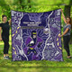 Melbourne Storm Grand Final Custom Quilt - Custom Melbourne Storm With Contemporary Style Of Aboriginal Painting Quilt