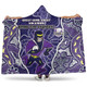 Melbourne Storm Grand Final Custom Hooded Blanket - Custom Melbourne Storm With Contemporary Style Of Aboriginal Painting Hooded Blanket