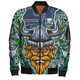Canberra Raiders Grand Final Custom Bomber Jacket - Custom Raiders Contemporary Style Of Aboriginal Painting Bomber Jacket
