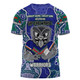 New Zealand Warriors Grand Final Custom T-shirt - Custom New Zealand Warriors With Contemporary Style Of Aboriginal Painting  T-shirt