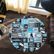 Cronulla-Sutherland Sharks Round Rug - Team Of Us Die Hard Fan Supporters Comic Style