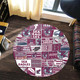 Manly Warringah Sea Eagles Round Rug - Team Of Us Die Hard Fan Supporters Comic Style