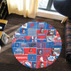 Newcastle Knights Round Rug - Team Of Us Die Hard Fan Supporters Comic Style