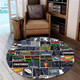 Penrith Panthers Round Rug - Team Of Us Die Hard Fan Supporters Comic Style