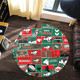 South Sydney Rabbitohs Round Rug - Team Of Us Die Hard Fan Supporters Comic Style