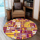 Brisbane Broncos Round Rug - Team Of Us Die Hard Fan Supporters Comic Style