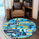 Gold Coast Titans Round Rug - Team Of Us Die Hard Fan Supporters Comic Style