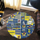 North Queensland Cowboys Round Rug - Team Of Us Die Hard Fan Supporters Comic Style