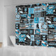 Cronulla Shower Curtain - Team Of Us Die Hard Fan Supporters Comic Style