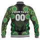 Australia Baseball Jacket - Aboriginal Art Green Turtle Inspired