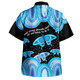 Australia Hawaiian Shirt - Aboriginal Blue Butterflies Art Inspired