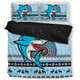 Cronulla-Sutherland Sharks Bedding Set - Australia Ugly Xmas With Aboriginal Patterns For Die Hard Fans