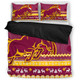 Brisbane Broncos Bedding Set - Australia Ugly Xmas With Aboriginal Patterns For Die Hard Fans