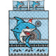 Cronulla-Sutherland Sharks Quilt Bed Set - Australia Ugly Xmas With Aboriginal Patterns For Die Hard Fans