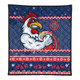 Sydney Roosters Premium Quilt - Australia Ugly Xmas With Aboriginal Patterns For Die Hard Fans