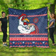 Sydney Roosters Premium Quilt - Australia Ugly Xmas With Aboriginal Patterns For Die Hard Fans