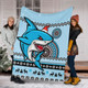Cronulla-Sutherland Sharks Premium Blanket - Australia Ugly Xmas With Aboriginal Patterns For Die Hard Fans